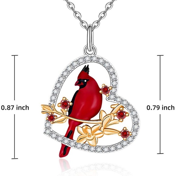 18k Angel Cardinal Diamond Fine Jewelry Necklace - Picture 12 of 12
